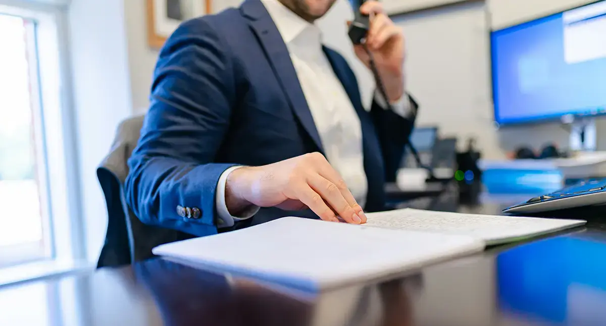 Business person on a call