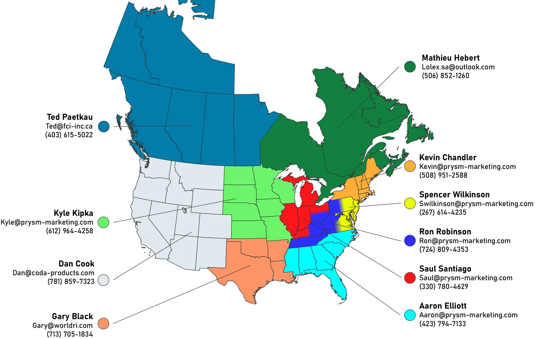 Coda dealer map